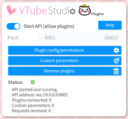 Les paramètres généraux de VTube Studio