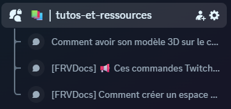Channel où poster le guide pour FRVDocs