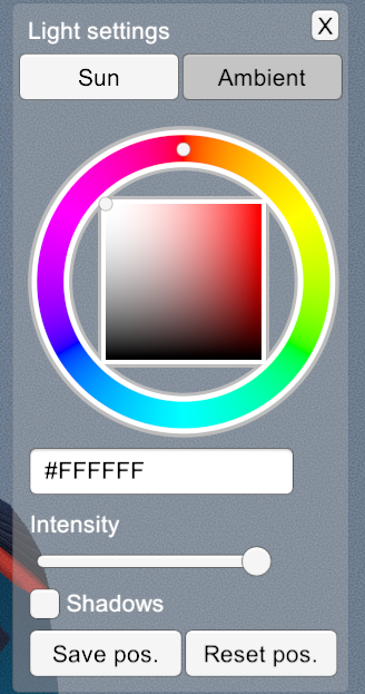 Paramètres de la lumière VSeeFace
